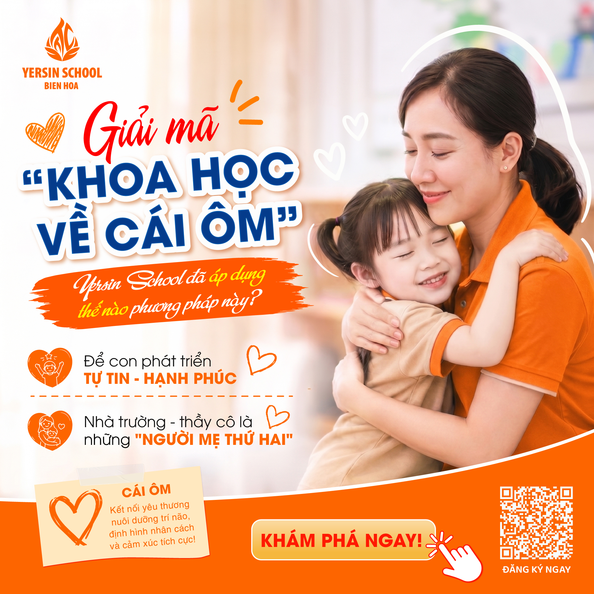 KHOA HỌC VỀ CÁI ÔM – YERSIN SCHOOL ĐÃ ÁP DỤNG ĐIỀU NÀY NHƯ THẾ NÀO?