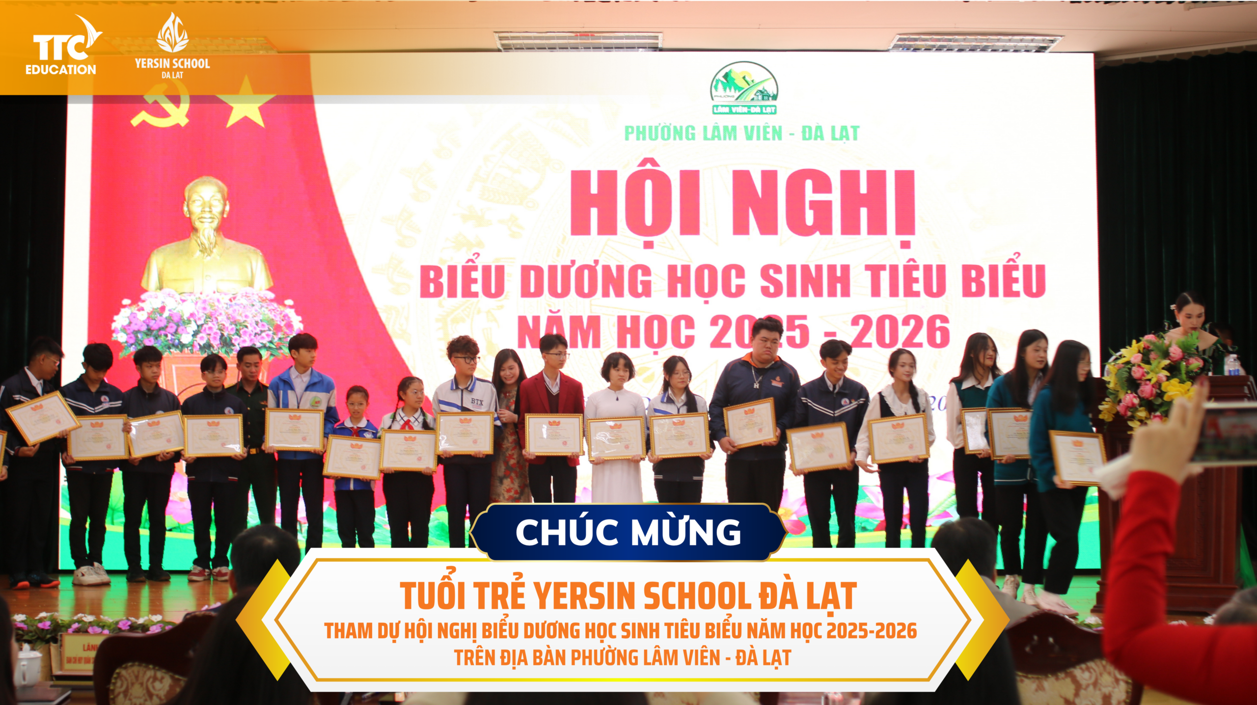 TỪ NỖ LỰC ĐẾN TỎA SÁNG: HỌC SINH YERSIN SCHOOL ĐÀ LẠT GHI DẤU ẤN TƯỢNG TẠI HỘI NGHỊ BIỂU DƯƠNG HỌC SINH TIÊU BIỂU NĂM HỌC 2025–2026