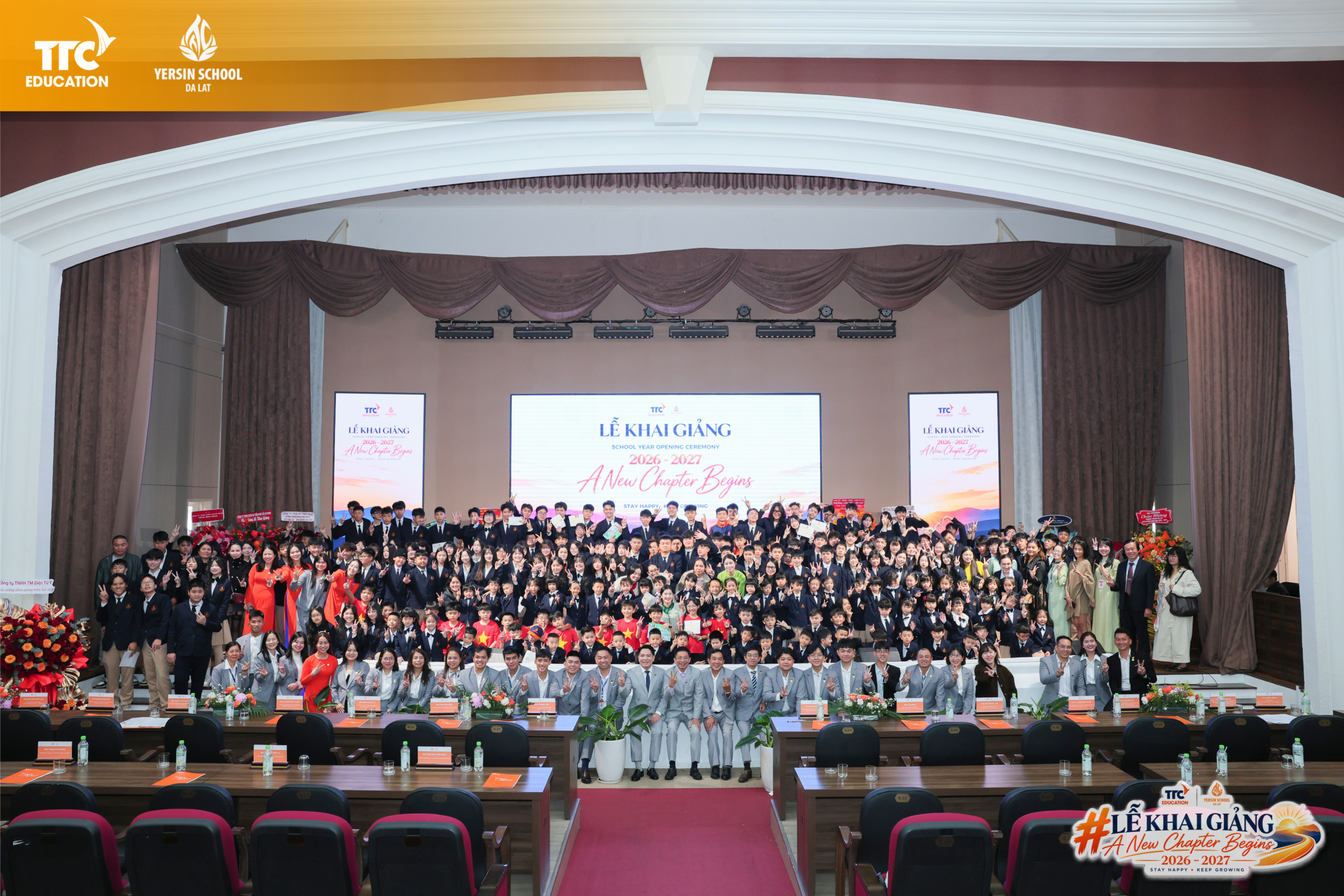 YERSIN SCHOOL ĐÀ LẠT KHAI GIẢNG NĂM HỌC 2026 – 2027 VỚI CHỦ ĐỀ “A NEW CHAPTER BEGINS”